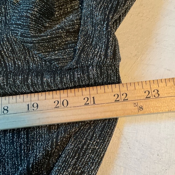 Mango Dress Pewter Silver Drop Waist Shimmery Knot Sheath Mini‎ Size 10 Medium - Picture 7 of 9